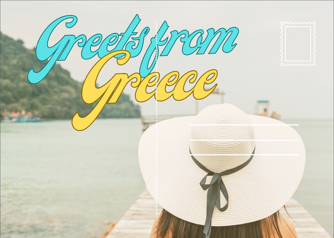 Beispiel für eine personalisierte Postkarte mit Foto